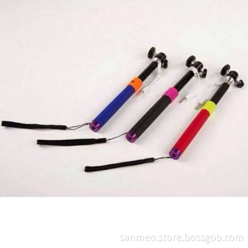 Mobile Phone Audio Cable Take Pole Selfie Stick Handheld for iPhone iOS Samsung Android Smart Phone